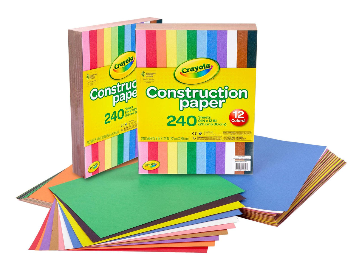 Crayola Construction Paper - 480ct (2 Pack), Bulk School Supplies for Kids, Classroom Supplies for Preschool, Elementary, Great for Arts & Crafts Crayola