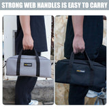 MELOTOUGH Utility Tool Tote bag Combo Kit-Includes 2 Medium Tool Organizer Bags for Electrician, Plumbing, Gardening, HVAC & More (Black&Grey) MELOTOUGH