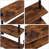 IBUYKE Pipe Floating Shelves,37.5" Industrial Pipe Shelves,3-Tier Rustic Wall Mount Bookcase,Metal Bracket Storage Wall Shelf for Bedroom, Kitchen, IBUYKE