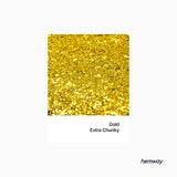 Hemway Polyurethane & Epoxy Resin Glitter 100g / 3.5oz Metallic Crystal Flake Additive for Flooring Jewelry Tumblers Glass Pigment - Extra Chunky Hemway