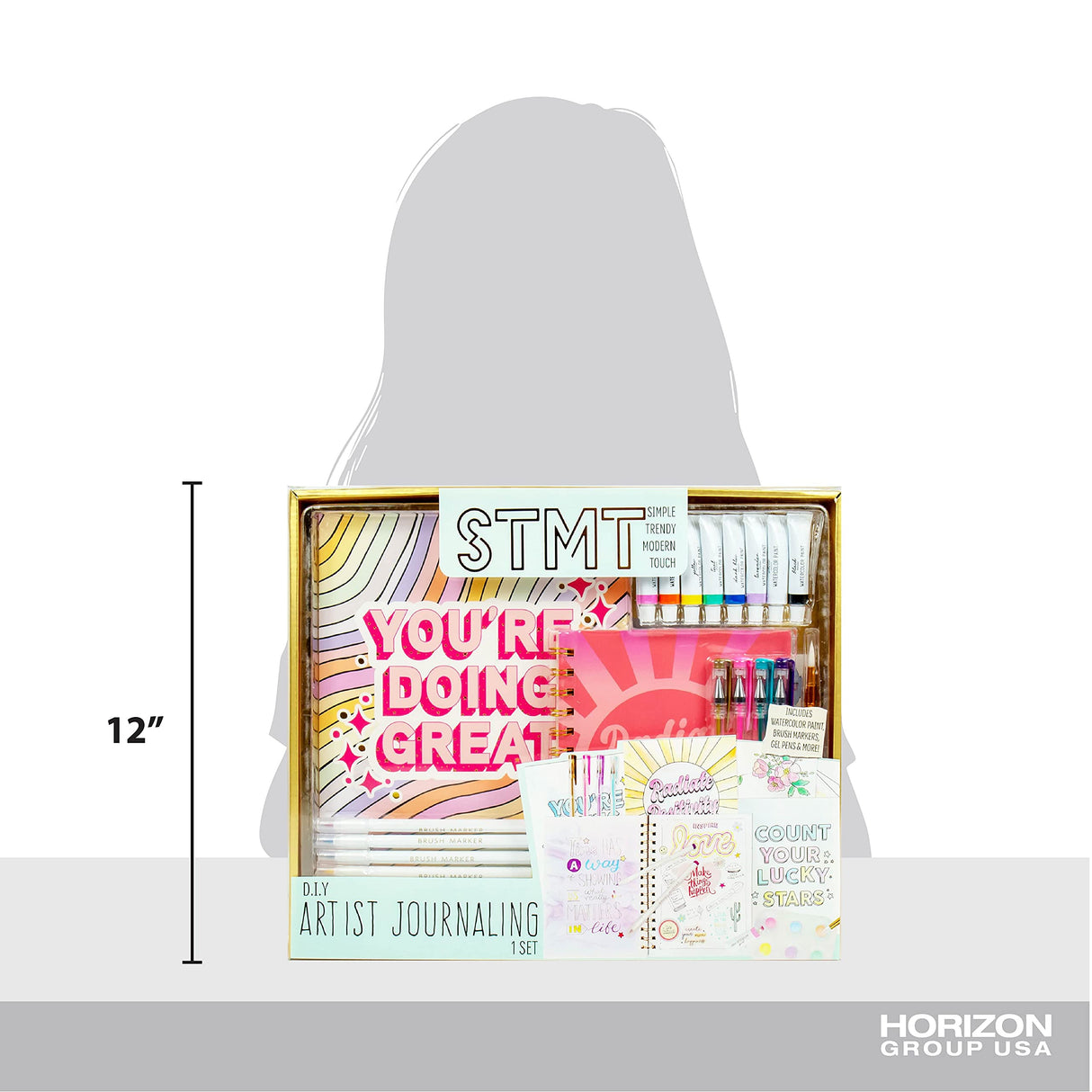 STMT D.I.Y. Artist Stationery Set, Art Journal Kit, Watercolor Kit, DIY Journaling Set for Girls Ages - 8+ STMT