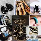 Black Epoxy Resin Pigment Paste - 3.4 fl.oz / 100ml High Concentrated Black Resin Dye Paste for Resin Art, River Table, UV Resin Jewelry Making - DecorRom