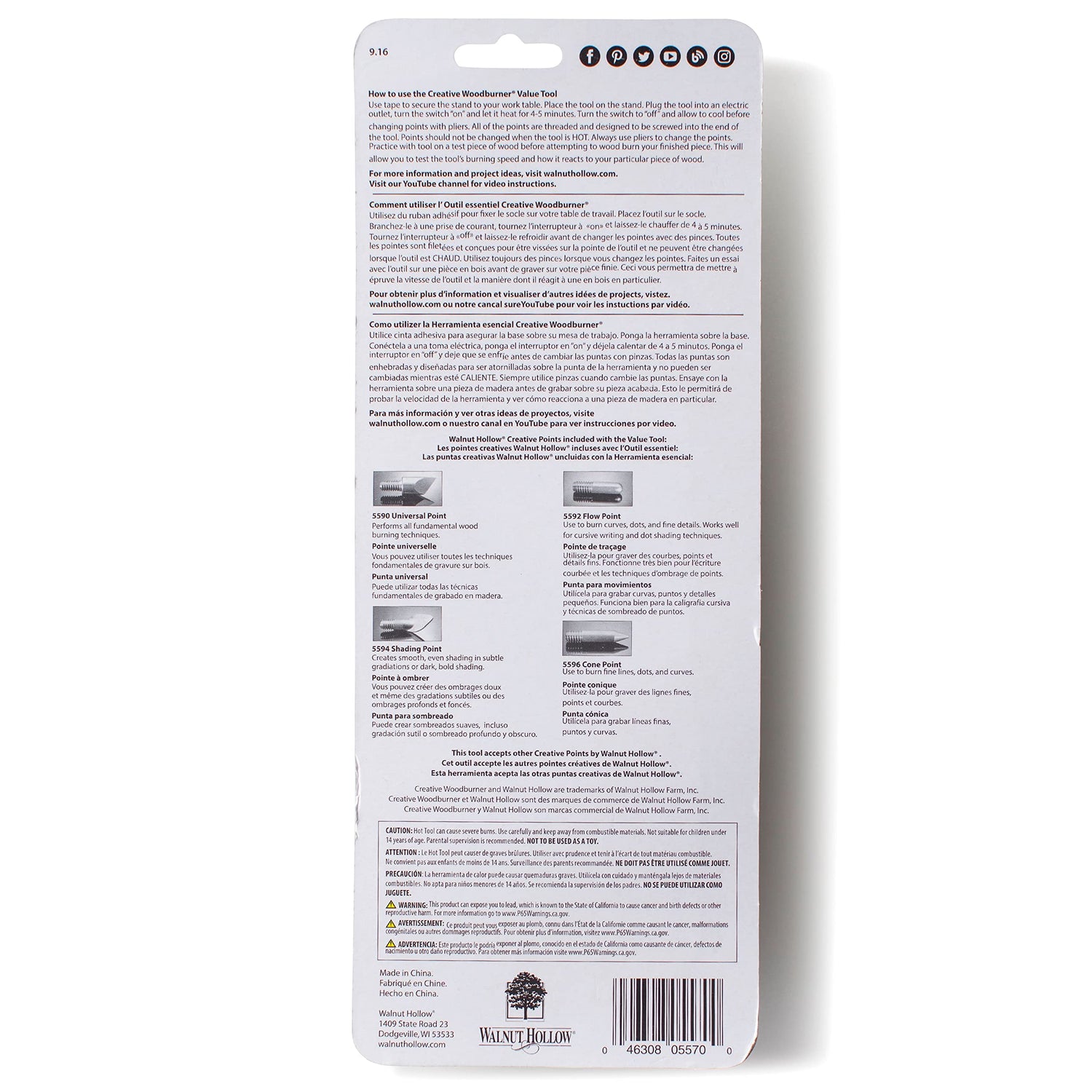 Walnut Hollow Creative Woodburner Introduction Value Pen for Beginner and Intermediate Woodburning, 4 Tips Walnut Hollow