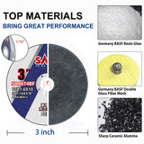SALI 50 Pack Cut Off Wheels 3 Inch General Purpose Metal Cutting Wheel for 3 in Angle Grinders and Die Grinders- Cutting Disc Aggressive Cutting 3" x SALI
