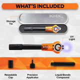 Bondic UV Liquid Plastic Welder, Super Glue, Cures Quickly, UV Resin Kit with Light for Home, Plastic, Jewelry (LED Light & Liquid Cartridge in a Tin BONDIC