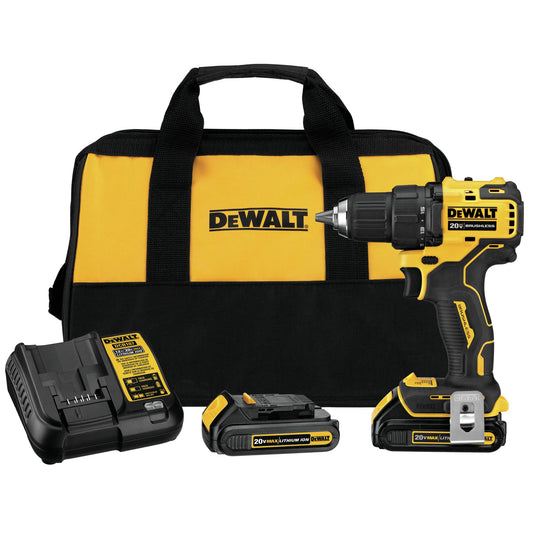 DEWALT 20V MAX* Cordless Drill / Driver Kit, Compact, 1/2-Inch (DCD708C2) - WoodArtSupply