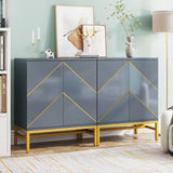 Tribesigns 59 in. Sideboard Storage Cabinet, Multi-Purpose Floor Cabinet with Doors and Adjustable Shelves, Modern Wood Buffet Cabinet for Living Tribesigns