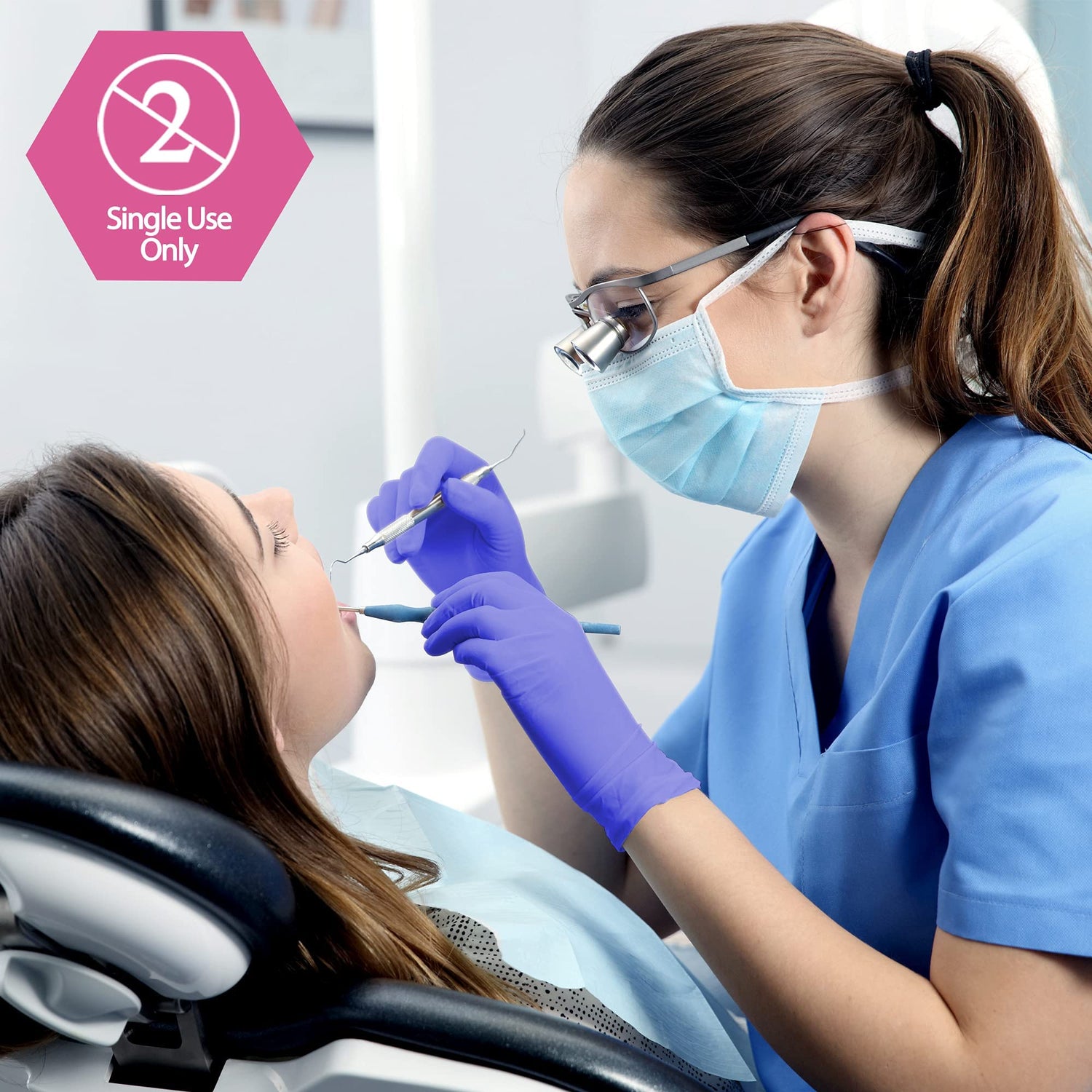 MedPride Powder-Free Nitrile Exam Gloves, Large, Large (Pack of 100) MED PRIDE