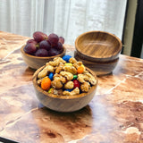 WRIGHTMART Wood Bowl Set of 4. for Food, Snack, Cereal, Nuts, Appetizer, Dips, Condiments, Chocolates, Charcuterie Cups, Decorative, Handmade of WRIGHTMART