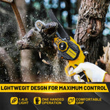 Angseen Mini Chainsaw Cordless 6Inch, Chain Saw Electric Chainsaw Battery Powered with Auto Chain Regulator & Auto Oiler, 800W Super Battery Chainsaw Angseen