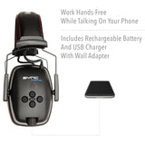 Honeywell Retail Sync Wireless Earmuff with Bluetooth 4.1 (RWS-53016), Black With Red Accents Honeywell