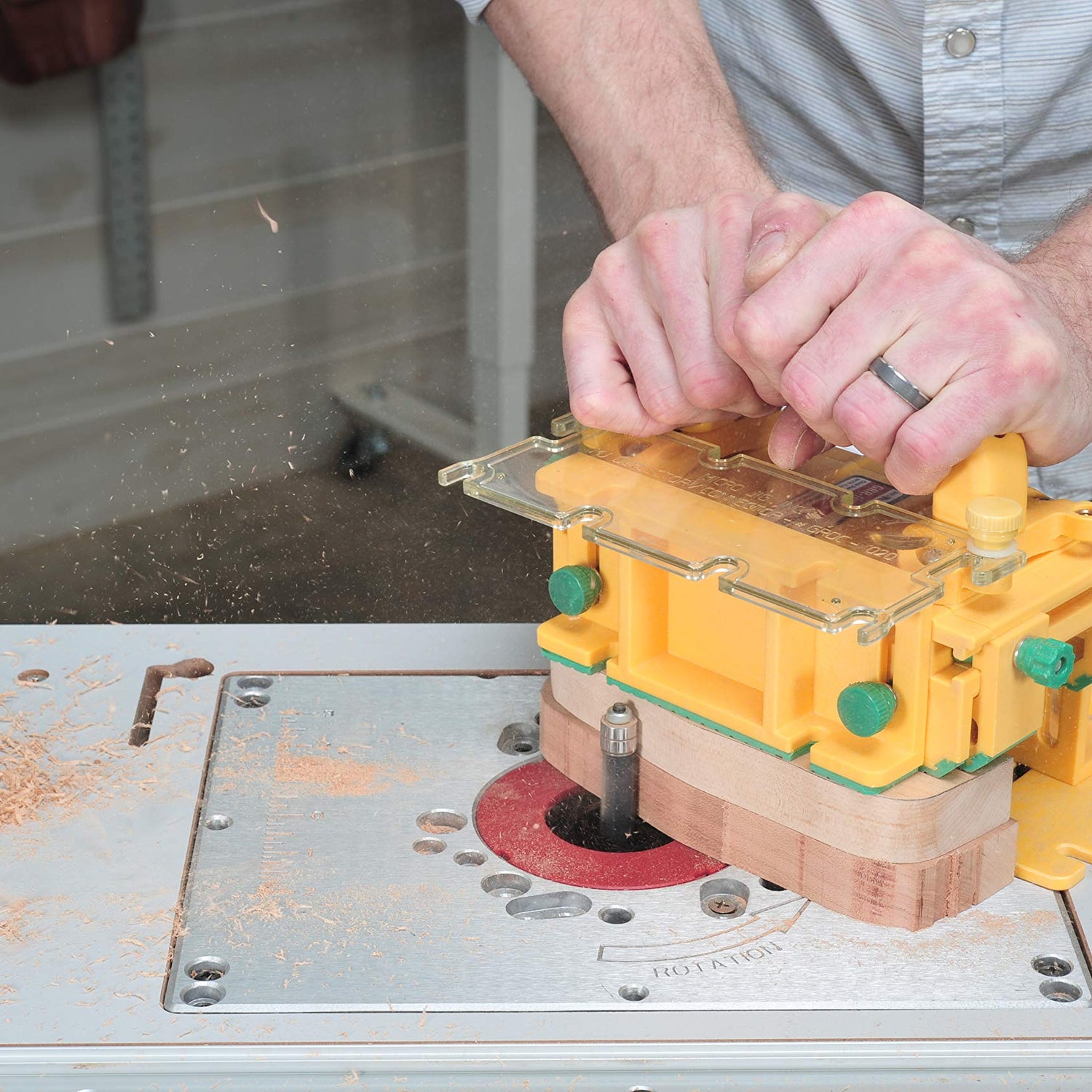 MICROJIG GRR-Ripper GR-281 Complete 3D Pushblock System, Yellow MICRO JIG