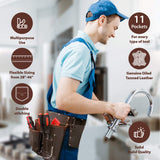 LAUTUS Oil Tanned Leather Tool Belt/Pouch/Bag, Carpenter, Construction, Framers, Handyman, Electrician - 100% LEATHER LAUTUS