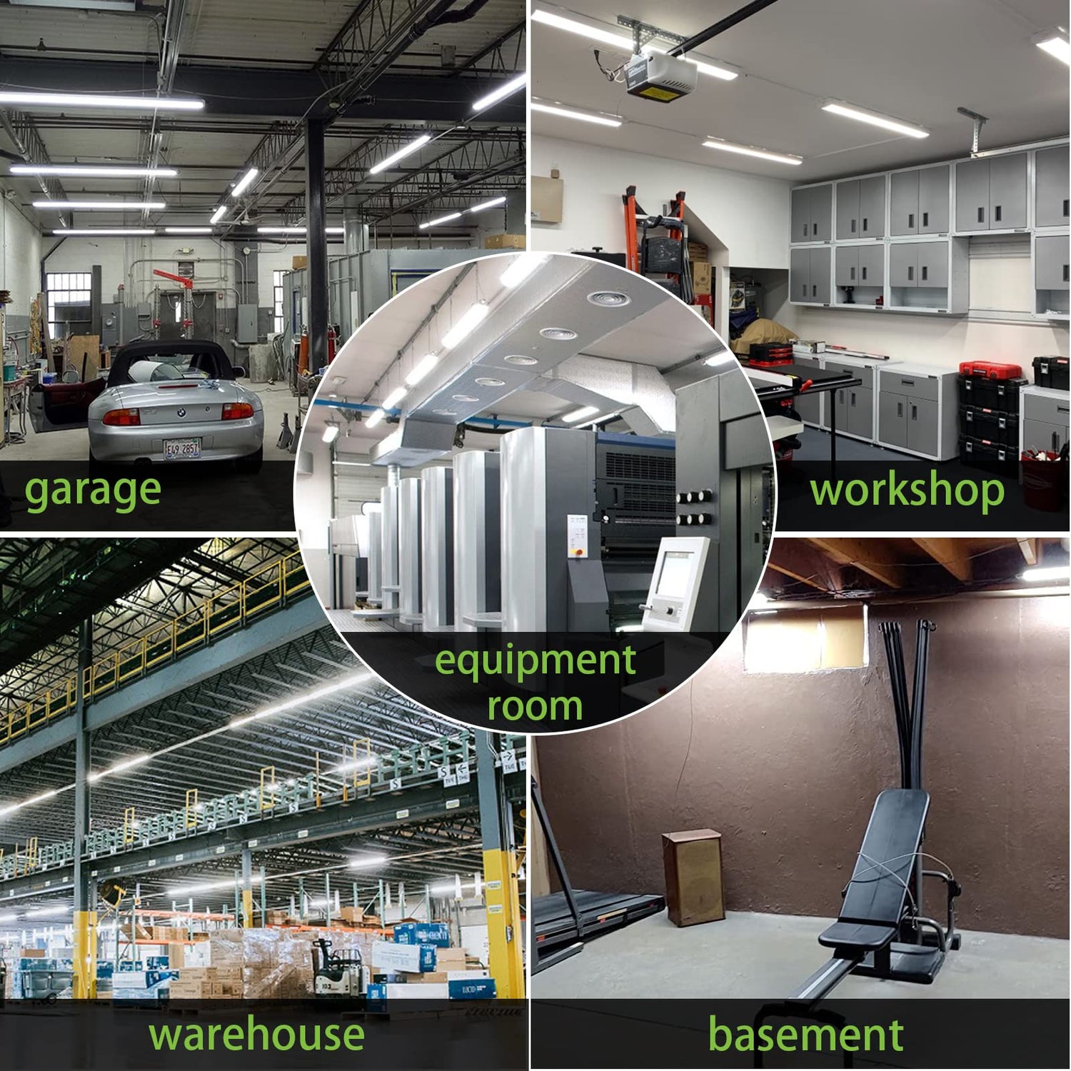 Hykolity 4FT 120W LED Shop Light Linkable, 13000lm(400w Equivalent), 5000K Utility Shop Lights for Garages, Workshops, Basements, Hanging or Hykolity