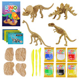 Dino Models, Clay Craft Kit - Dinosaur Arts and Crafts for Kids- Build a Dinosaur Gifts for Boys & Girls - Build 4 Dinos with Air Dry Magic Modeling Dan&Darci
