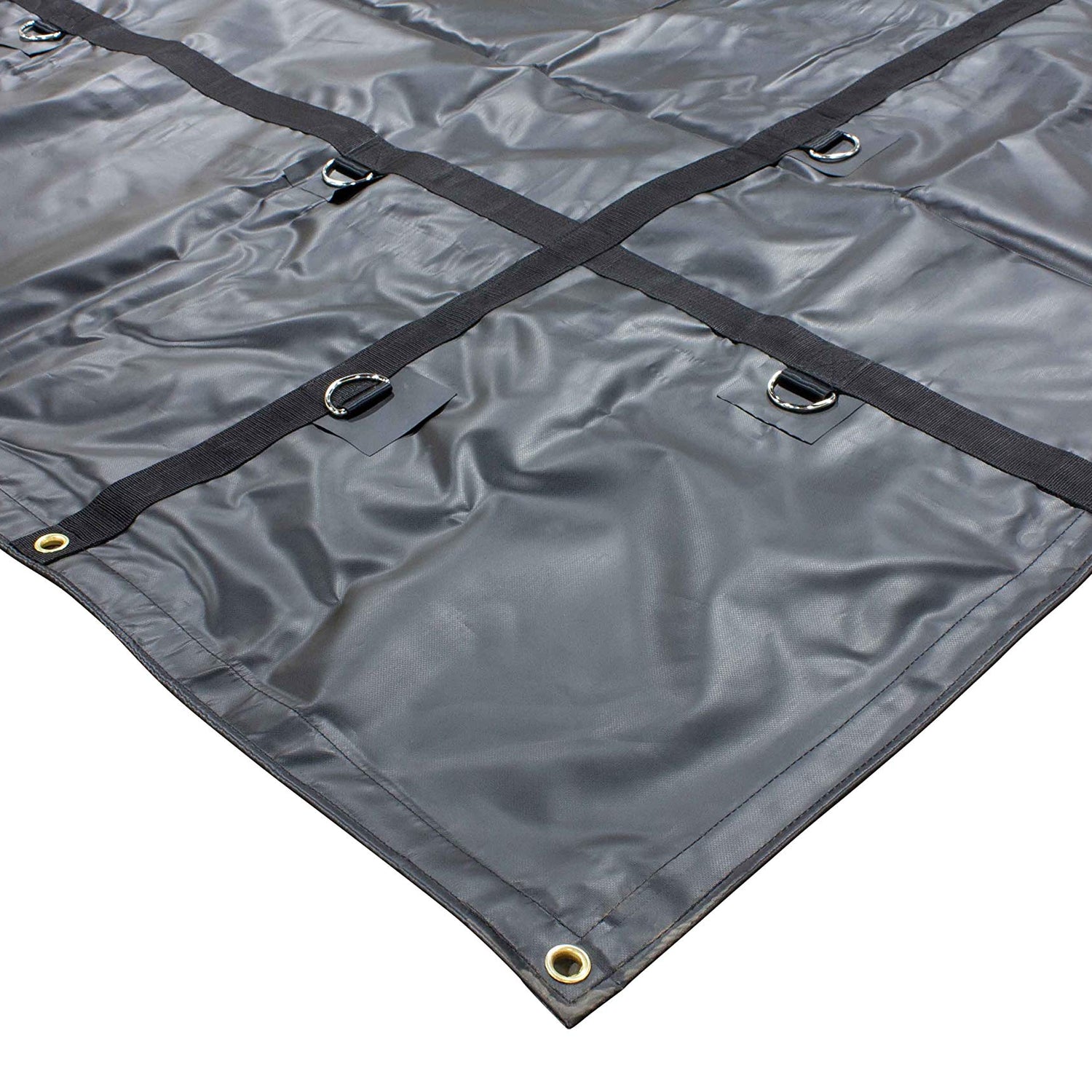 Mytee Products 12'x20' Heavy Duty Smoke Tarp for Flatbed Truck - 18 Ounce Vinyl - Load Covering Tarp Protects Your Cargo from Exhaust Smoke & Dirt - Mytee Products