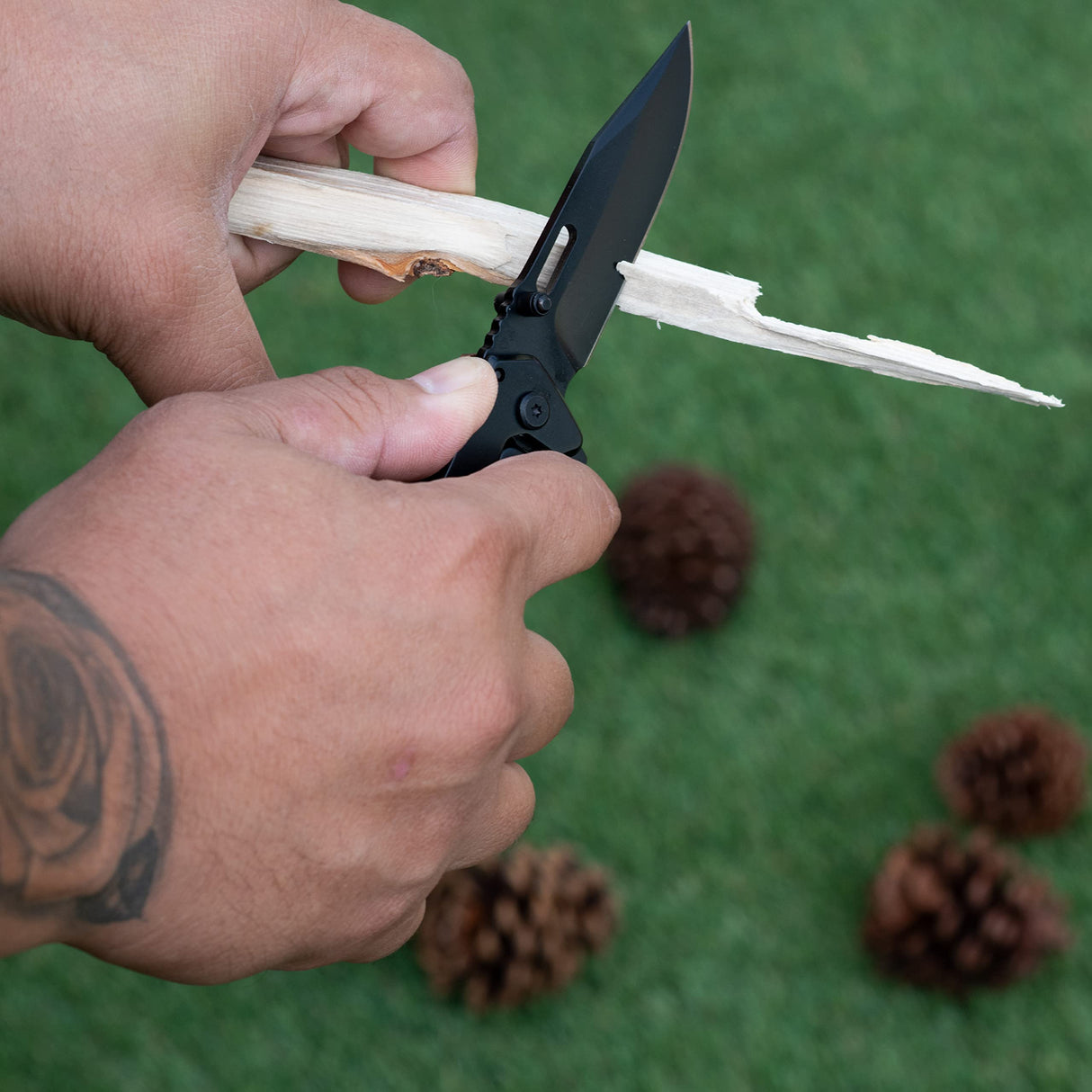 Gifts for Men, Personalized Engraved Walnut Wood Pocket Knife - 36 Icons, 13 Stylish Font - Custom Knives Customization Mill