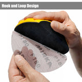 Yakamoz 2Pcs Hand Sanding Blocks, 5 Inch Hook Loop Sanding Block Foam Hand Sander Backing Pads for 5 Inch Hook and Loop Sanding Discs Sandpapers YAKAMOZ