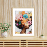 Ksxistiyt Diamond Art Painting Kits for Adults, Flower Women Full Drill Diamond Dots Paintings for Beginners, Round 5D Paint with Diamonds Pictures Ksxistiyt