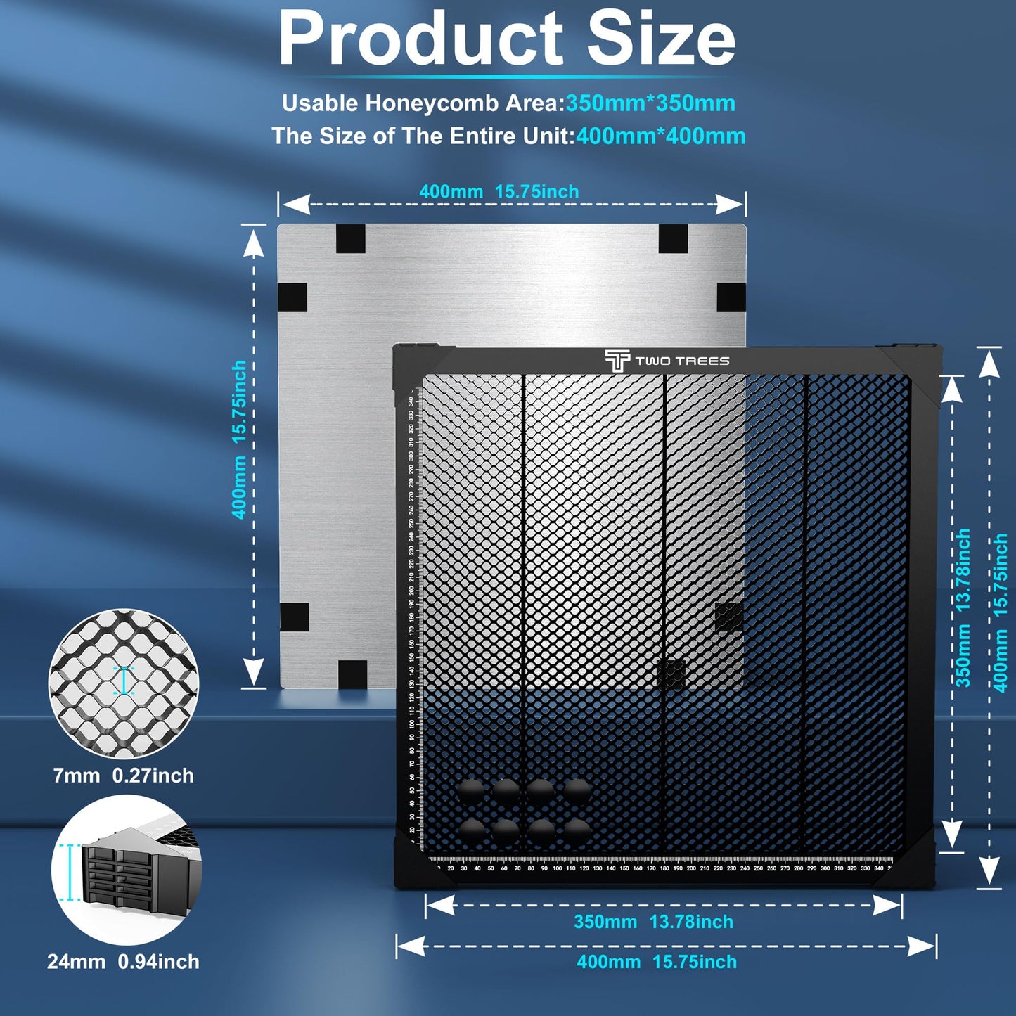 400 * 400mm Honeycomb Laser Bed Honeycomb Working Table for Laser Engraver Cutting Machine Laser Honeycomb Bed for Fast Heat Dissipation and - WoodArtSupply