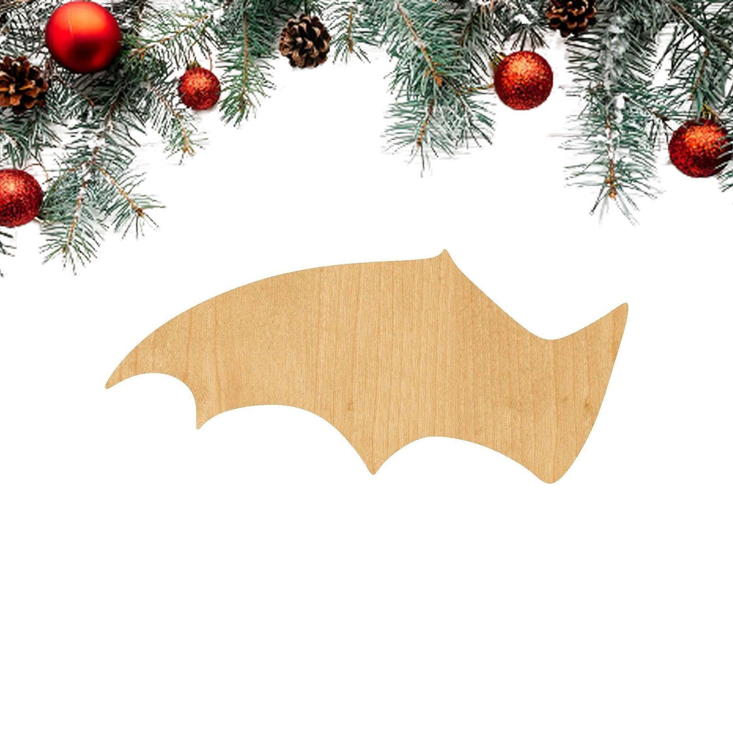 3 Pcs Bat Wing Supply 3" Wooden Shape Ornaments Unique Unpainted Smooth Surface Unfinished Laser Cutout Wood Sheets Boards for Crafts 1/8 Inch Thick Generic
