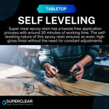 SUPERCLEAR® Coat Epoxy Resin Kit, 2 Gallon, Liquid Glass® Epoxy, Art Resin, Super Gloss Clear 2 Part Self Leveling Epoxy Resin, Epoxy Resin Table FGCI