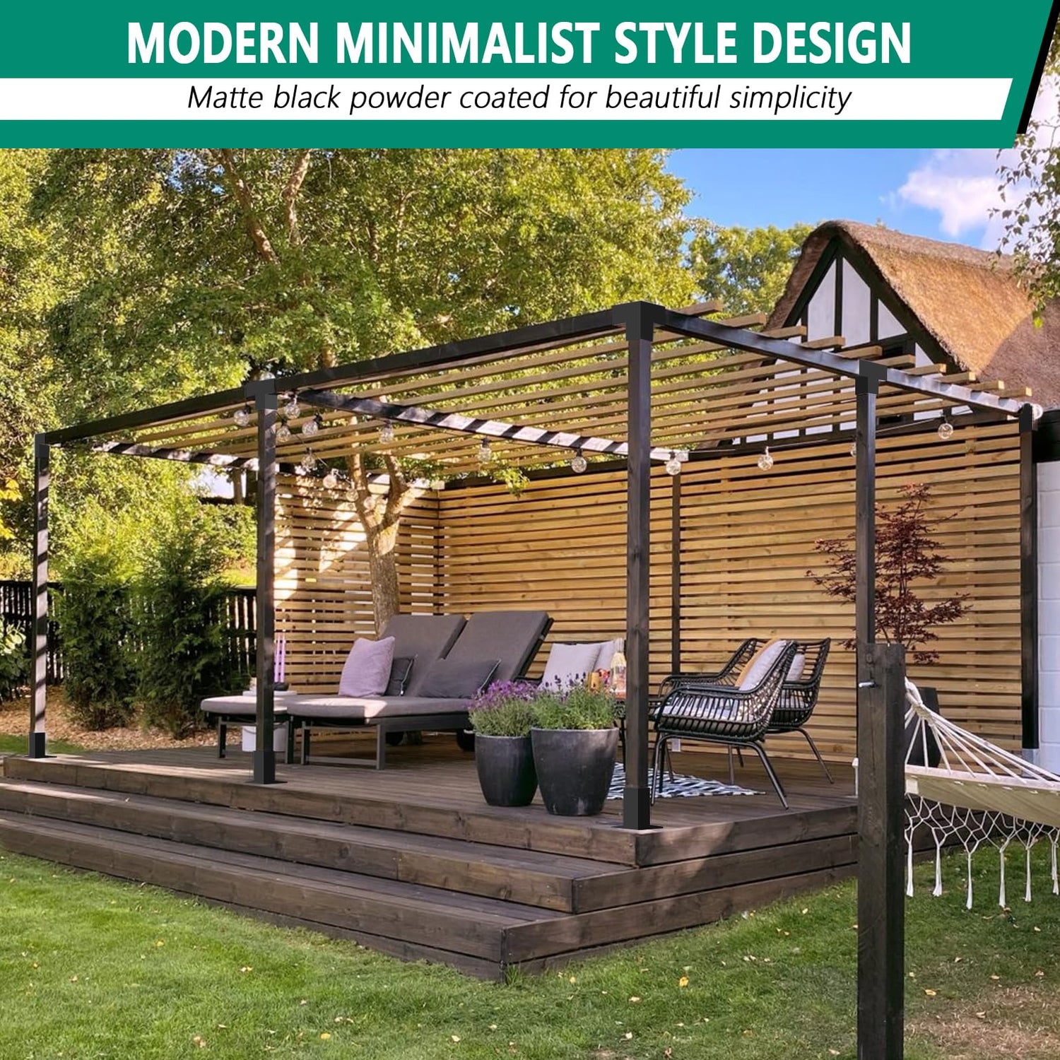 VoTwoofv Pergola Bracket kit 4x4,3-Way T-Shaped Bracket Woodworks Pergola kit for Wood Beam (Actual: 3.5" x3.5'') Outdoor Gazebos,Patio Pergolas,Log VoTwoofv