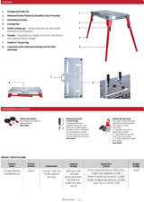 Lincoln K5334-1 Portable Welding Table Folding Workbench 21" x 44" Lincoln Electric