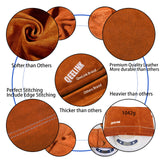 QeeLink Leather Welding Work Shop Apron with 6 Tool Pockets, Heat & Flame Resistant Cowhide Heavy Duty Blacksmith Apron, 24" x 36", Adjustable M to QeeLink