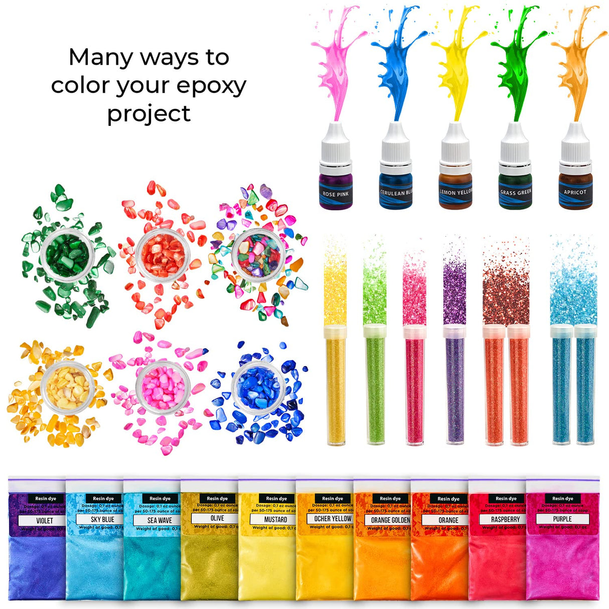 ALEXES Resin Accessories Decoration - Resin Keychain Kit - Resin Decoration Accessories Kit - Epoxy Resin Jewelry Making Supplies - Resin Earring ALEXES