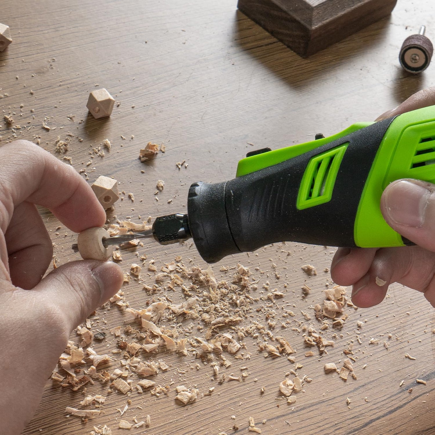 PHALANX 8V Cordless Rotary Tool Kit, 2.0 Ah Battery Rechargeable Rotary Tool with 73pcs Accessories, 5-Speed LED Light, Idea for Sanding, Carving, PHALANX