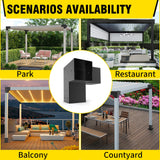 Woodworks Pergola pergola Brackets 3-Way Right Angle Corner Bracket DIY Elevated Wood Stand 4PACK with Screws for 4x4 (Actual: 3.5x3.5 Inch) Lumber Likeem