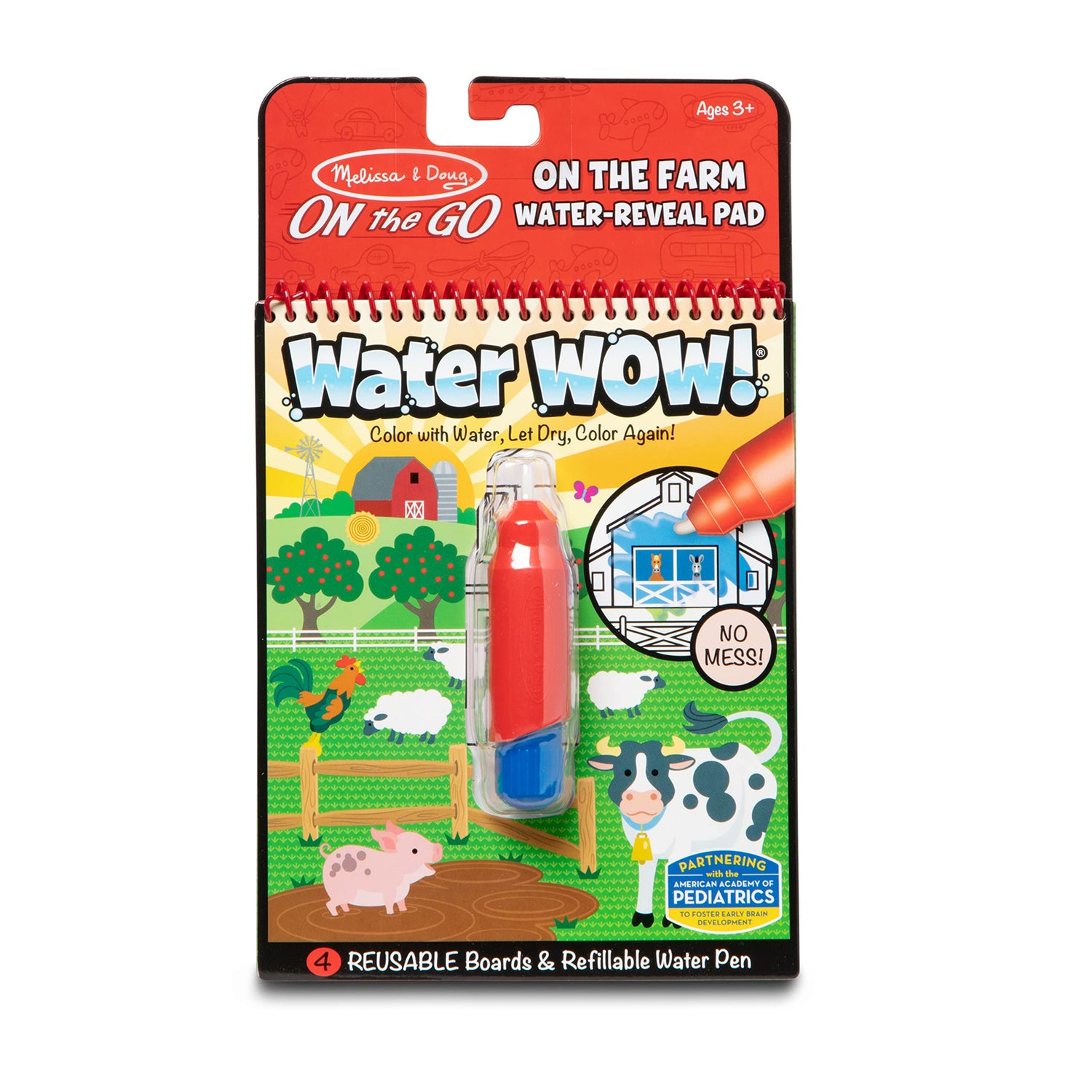 Melissa & Doug Water Wow! On The Farm - Stocking Stuffers, Children's Paint , Activity Books For Toddlers And Kids Ages 3+, 1 Count (Pack of 1) Melissa & Doug