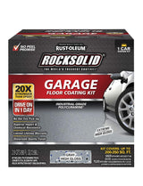 Rust-Oleum 60003 Rocksolid Polycuramine Garage Floor Coating, 6 Piece Set, Gray, 1 Car Kit Rust-Oleum