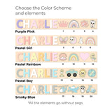 Personalized Wooden Name Puzzle With Pegs For Baby, Easter Gift for Kids, Unique Christmas Gift, 1st Birthday Present, Baby Shower, Nursery Decor, BUSY PUZZLE