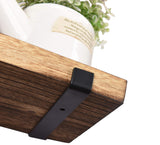 HXSWY Rustic Wood Floating Shelves for Wall Farmhouse Wooden Wall Shelf for Bathroom Kitchen Bedroom Living Room Set of 4 Light Brown HXSWY