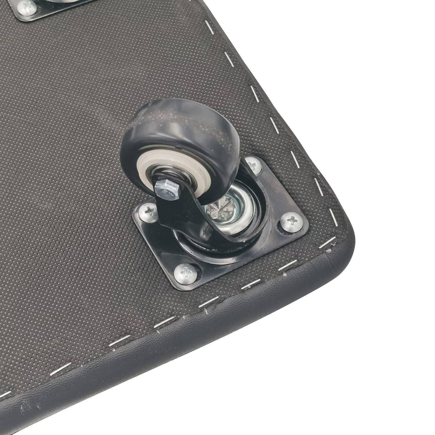 Btibpse Roller Seat 360 Degree Rotating Low Stool with Wheel Chair PU Leather Universal Swivel Caster Wheels for Home Office Fitness and Garage Btibpse