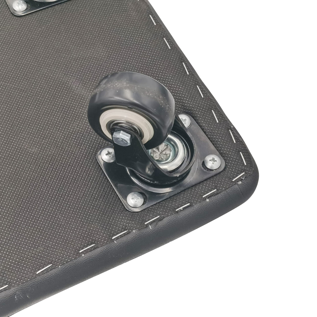 Btibpse Roller Seat 360 Degree Rotating Low Stool with Wheel Chair PU Leather Universal Swivel Caster Wheels for Home Office Fitness and Garage Btibpse