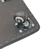 Btibpse Roller Seat 360 Degree Rotating Low Stool with Wheel Chair PU Leather Universal Swivel Caster Wheels for Home Office Fitness and Garage Btibpse