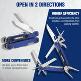 WORKPRO 18-in-1 Multi Tool Pliers, Stainless Steel EDC Multitool with Pocket Knife, 2 Safety Locks, Belt Clip and Oxford Pouch, Multipurpose Utility WORKPRO