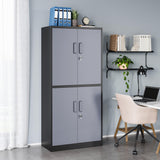 MIIIKO Metal Garage Storage Cabinet with 4 Doors, Locking Steel Locker Cabinet with Doors and Shelves, for Home, Garage, Pantry, Office and Workshop MIIIKO