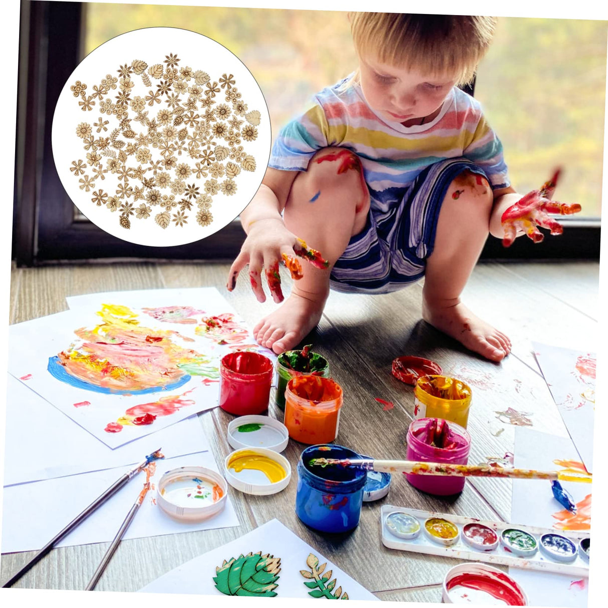 Yardenfun 300pcs Leaves Small Grass Chips Blank Bookmarks Plant Bookmark Plant Accessories Unfinished Wood Slices Wood Plant Cutouts Unpainted Wood Yardenfun