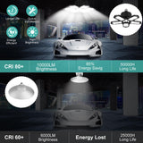 AYSEMO 100W 10000LM Super Bright 5-Panel LED Light Bulb, 6000K Daylight, E26/E27 Base, High Bay Lighting for Garage, Basement, Barn AYSEMO