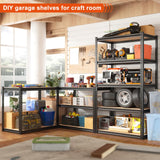 REIBII 72" H Garage Shelving Heavy Duty Storage Shelves 2000LBS Adjustable 5 Tier Metal Storage Shelving for Garage Storage Shelving Unit for REIBII