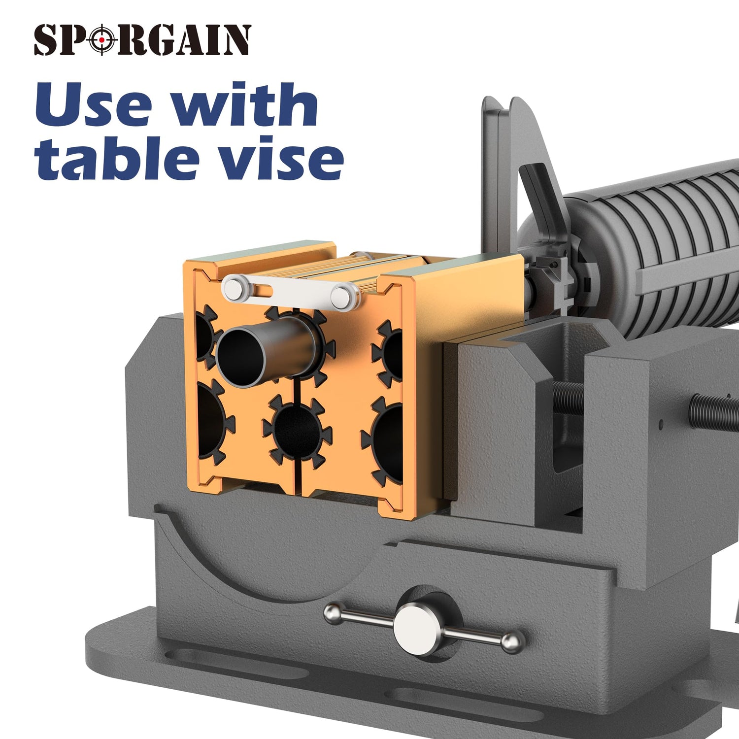 Universal Clamp Collets Barrel with 4 Openings, Constructed from Aircraft Grade Aluminum with Thick Anti-slip Non-Marring Surface SporGain