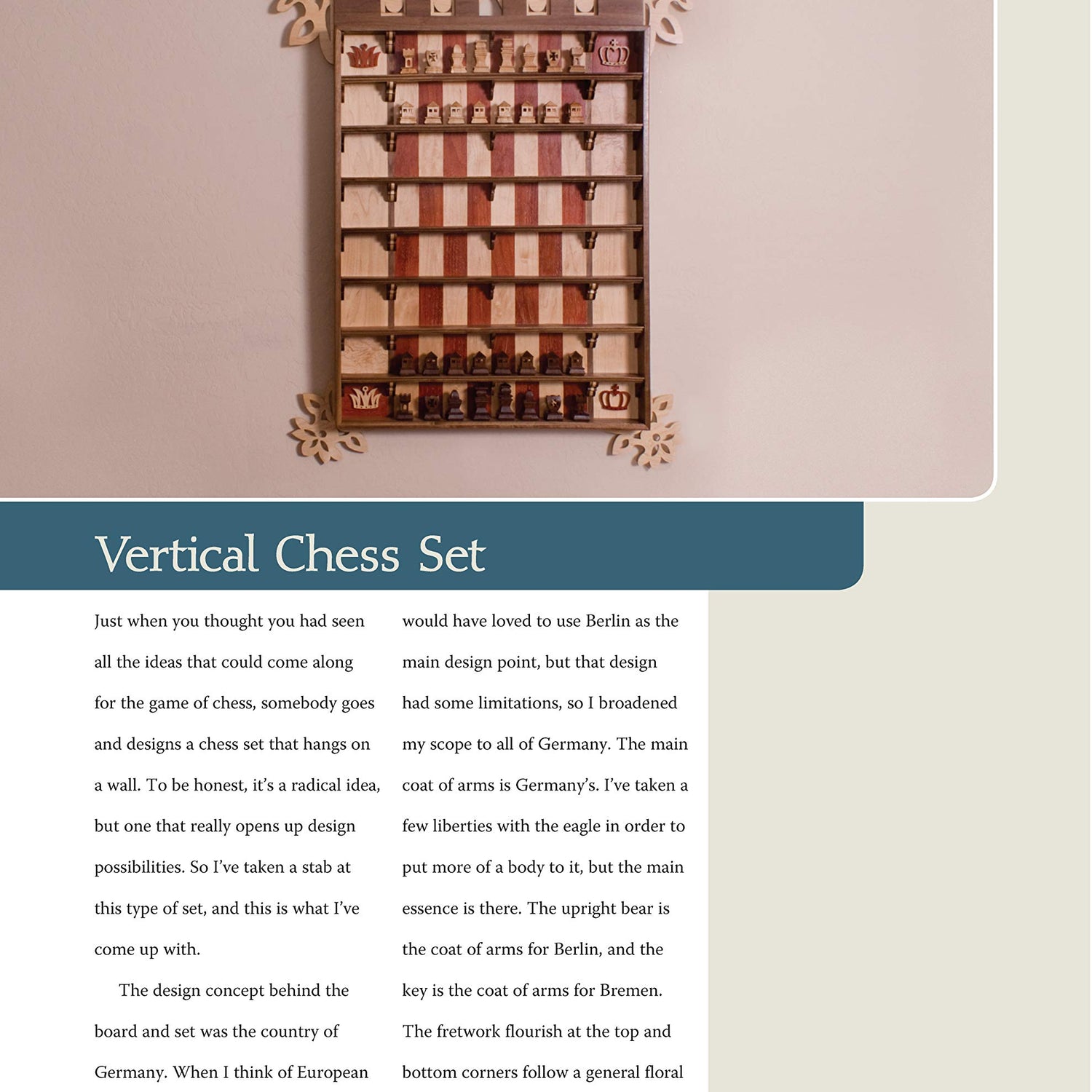 Making Wooden Chess Sets: 15 One-of-a-Kind Designs for the Scroll Saw (Fox Chapel Publishing) Neo-Classic, Trojan, Canterbury, Venice, a Chessboard, Design Originals