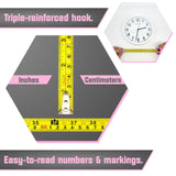 Bullseye Small Pink Tape Measure - Measurement Tape with Standard Inches and Metric - Easy to Read Tape Measure Retractable - Measuring Tape Daily Living Products