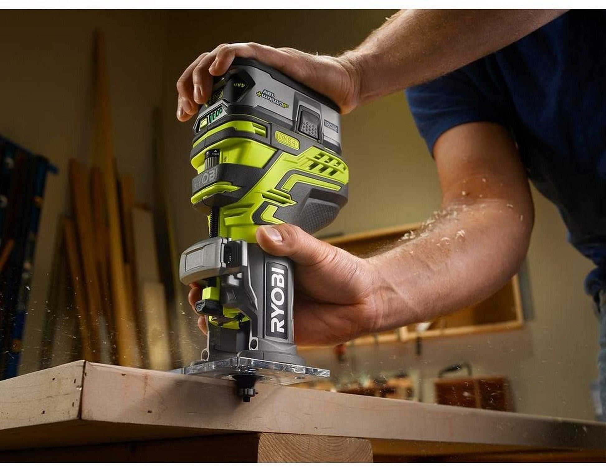 Ryobi P601 One+ 18V Lithium Ion Cordless Fixed Base Trim Router (Battery Not Included – Tool Only) - WoodArtSupply