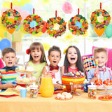 Whaline 12 Kits Fall Leaf Wreath Craft Kits Glitter Thanksgiving 3D Foam Wreath Signs with Maple Leaves Pumpkin Wiggle Eyes for Kids DIY Crafts Fall Whaline