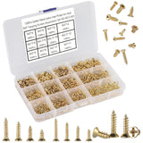HanTof 1200Pcs Tiny Phillips Flat Head Self Tapping Screws for Wood, Plastic and Soft Metal. M2 M2.5 M3 Small Countersunk Tapper Screws Set for DIY HanTof